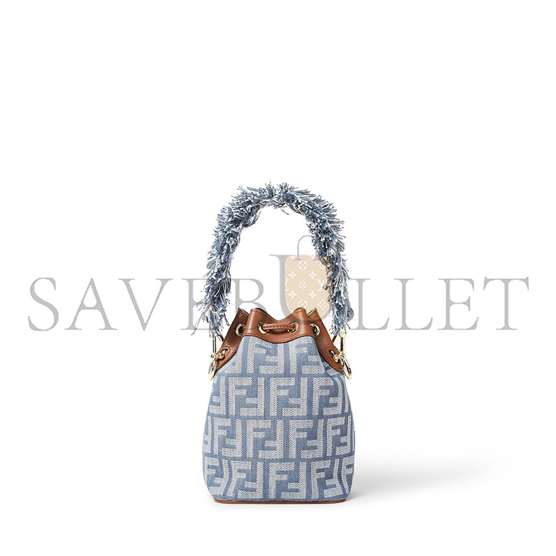 f**di mon tresor blue De*1m-effect ff jacquard mini bag 8bs093aut4f1sxq (18*14*12cm)